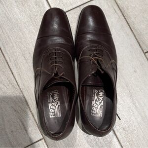 Salvatore Ferragamo Men's Dark Brown Oxfords